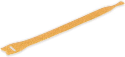 Klemband met klittenband voor groep fluwelen deel en klittenband - 200 mm x 125 mm - geel - 10 stuks - voor kabelbeheer