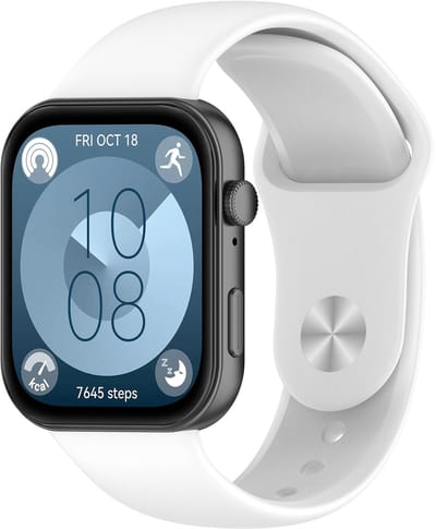 By Qubix - Siliconen sportband - Wit - geschikt voor Huawei Watch Fit 5 / 4 / 3