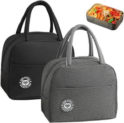 2 Stuks Geïsoleerde Lunchtas 7 Liter Kleine Koeltas, Ideaal voor School, Kantoor, Picknick en Reizen met Aluminium Folie Isolatie