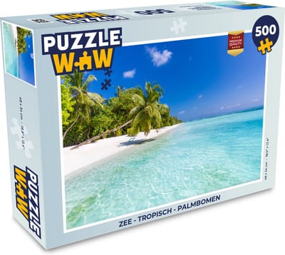Puzzel Zee - Tropisch - Palmbomen - Legpuzzel - Puzzel 500 stukjes