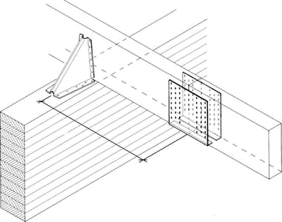 Verzinkte Hoekverbinders - Balkschoen Hoekbeugel - Houtverbindingen Maken - Met Europese Goedkeuring - 260 x 180 mm - Zilver
