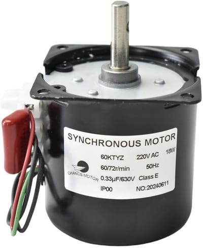 Synchrone Motor 220V met Hoog Koppel, 60-72 TPM, CW/CCW Richting Instelbaar