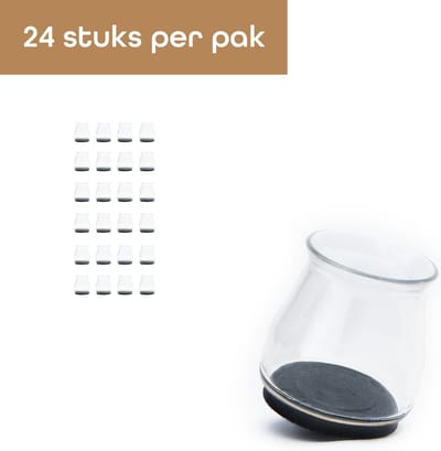 Baulk® - Stoelpoot beschermers – Stoelpootdoppen – Stoeldoppen – Transparant – Anti-kras – S – 2cm tot 2.8cm
