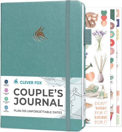 Koppels Dagboek – Date Night Activiteit & Werkboek – Relatieboek om Samen Avonden te Plannen en In Te Vulllen – Ideeën voor Verlovingsgeschenken – A5 Formaat