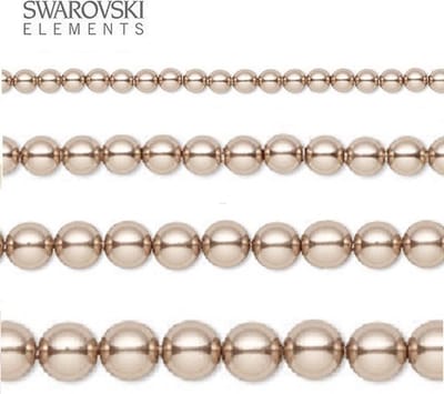 Swarovski Elements, 65 stuks Swarovski Parels, 6mm, bronze (5810)