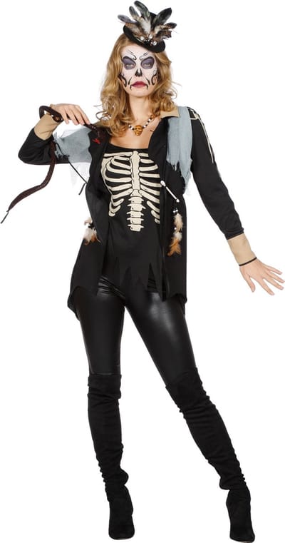 Voodoo Skelet Top Vrouw