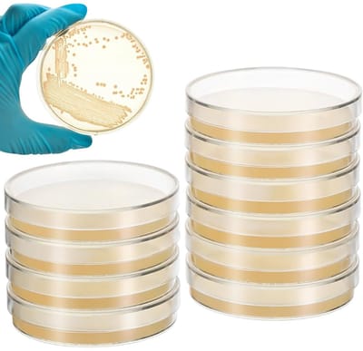 Wetenschappelijke microbiologie projectkit met 10 agarplaten en petri-schalen voor educatieve projecten en wetenschapbeurzen