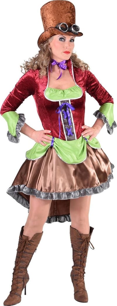 Steampunk Burlesque kostuum | Verkleedkleding dames maat L (42/44)