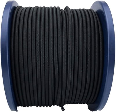Elastisch Touw - Schokkoord Bungee - Bevestigen & Bundelen - Weerbestendig UV-bestendig - 50 Meter Lengte - Zwart