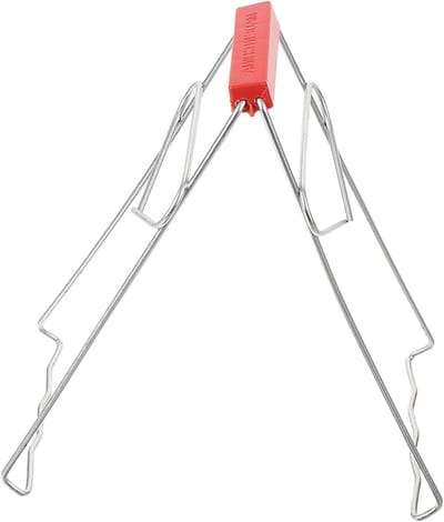 Hete Platen Klem - Komklem Bordgrijper - Veilig Keukenwerk - Roestvrij Staal - 7.35X3.14X0.59in - Zilver