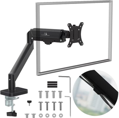 Maclean - Monitorsteun - Monitorbeugel - Gasveer - 17"-32" - tot 10kg - zwart - MC-133