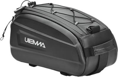 Fietstas Achterdrager - Zadeltas Fiets - Fietsen Opbergen - Waterafstotend PU Carbon - 6 Liter - Zwart