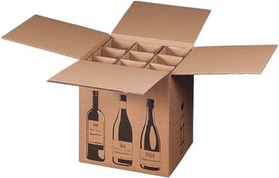 Flesverzenddoos voor 9 flessen 316 x 305 x 368 mm | 5 stuks