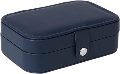 Sieraden Organizer - Juweel Doosje - Veilig Opbergen - Dubbellaags Ontwerp - 16x11x5 cm - Blauw
