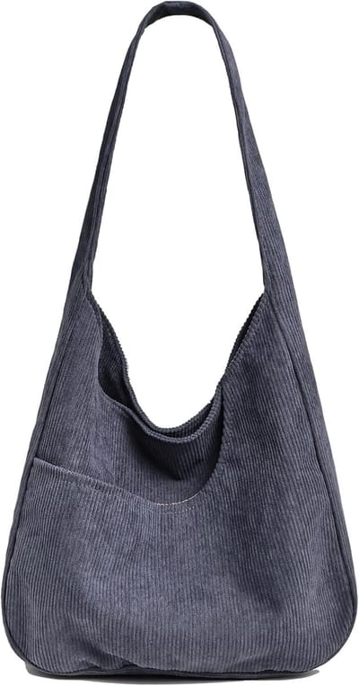 Vrouwen Corduroy Hobo Bag Brede Riem Schoudertas Casual Tote Bag Shopper Purse Handtas