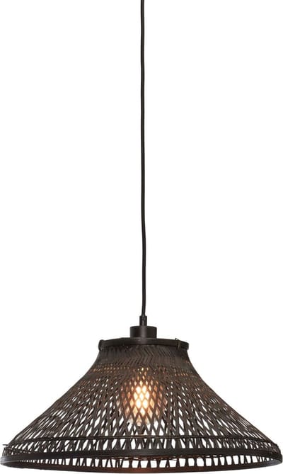 GOOD&MOJO Hanglamp Tahiti - Bamboe Zwart - Ø45cm - Modern - Hanglampen Eetkamer, Slaapkamer, Woonkamer