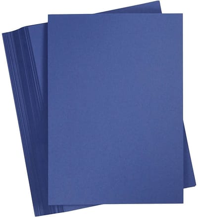 Blauw Karton 180 Grams - Middernachtblauw A4 Karton - Hobbykarton - Stevig Papier - A4 Papier 180 grams - Knutselpapier Knutselkarton - 21x29,7 cm - 100 Vellen