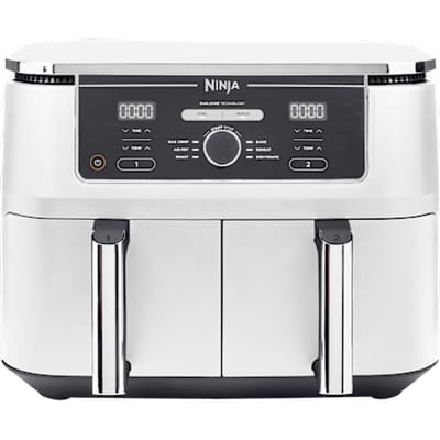 Ninja Foodi AF400EUWH Limited Edition Dubbele Airfryer XXL - Twee Kookvakken - 9.5 Liter - 2470 Watt - Dual Zone Technologie