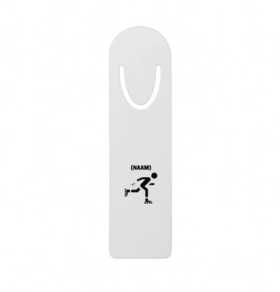 Hacebo® - Skeeleren met eigen naam metalen boekenlegger - Sport - Skeeleraars - Skaten Bladwijzer boekenleggers - 12.7 cm x 3.2cm