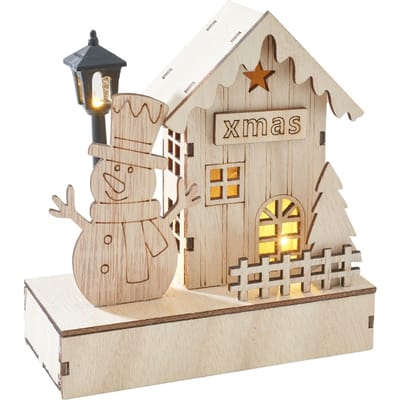 VBS Lichtjeshuisje "Sneeuwpop met lantaarns", incl. LED's