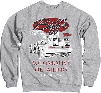 Back to the Future Biff's Automotive Detailing-sweatshirt, grijs gemêleerd