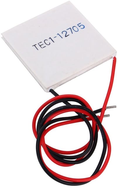 Thermo-elektrische module - Peltier element - Koeling en verwarming - Dubbele polariteit - 40x40x3.8 mm - Wit