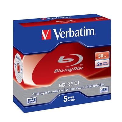 Verbatim 43760 Blu-ray BD-RE DL disc 50 GB 5 stuk(s) Jewelcase Herschrijfbaar