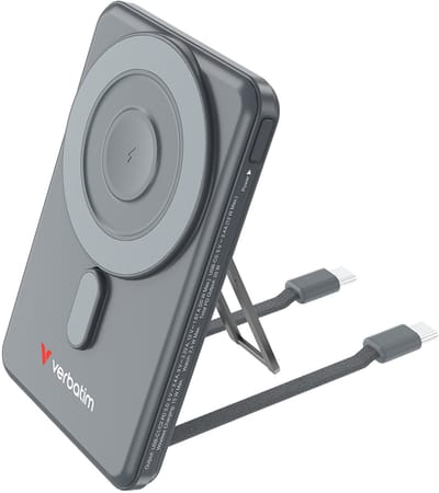 Verbatim Powerbank Charge ´n´ Go 2C Magnetic Wireless 5000mAh, Grijs