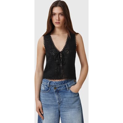 AllSaints Florence Waistcoat Black Taglia: S | Cardigan Outlet | Donna | Nero