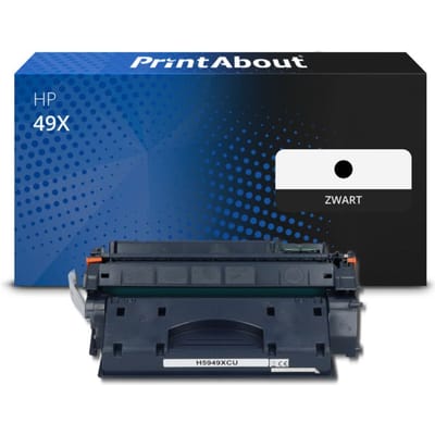 PrintAbout huismerk Toner 49X (Q5949X) Zwart Hoge capaciteit Geschikt voor HP