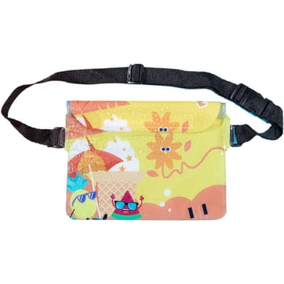 Pochette étanche en PVC avec ceinture réglable Gardez votre téléphone et vos objets de valeur en sécurité et au sec pour la navigation de plaisance jaune