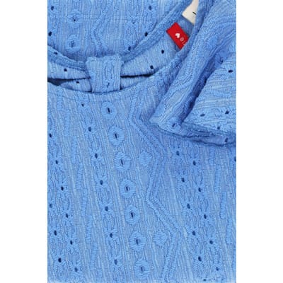 LOOXS Little Meisjes blouse - Maat 98 in de kleur Blauw van 98% polyester 2% elastane - 2512-7135-185