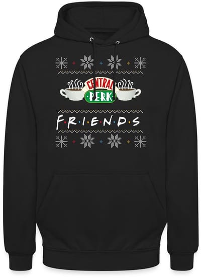 Friends Central Perk Lelijk Kerstmis Hoodie Unisex