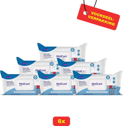 6x Molicare Skin Vochtige Doekjes - 6x 50 stuks - Voordeelverpakking!