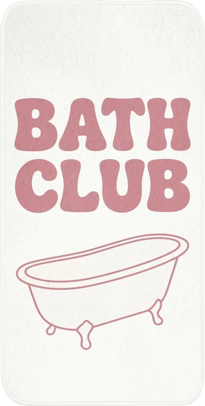 WC mat 60x120 cm - Antislip - Retro - Bad - Roze - Toiletmat - Vloermat - Douchemat - Toilet tapijt - Toiletmatten