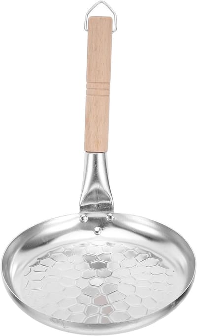 Gebakken Eierpan - Koekenpan Frituur - Ontbijt Frituren - Consistente Warmte - 20 x 16 x 16 cm - Zilver