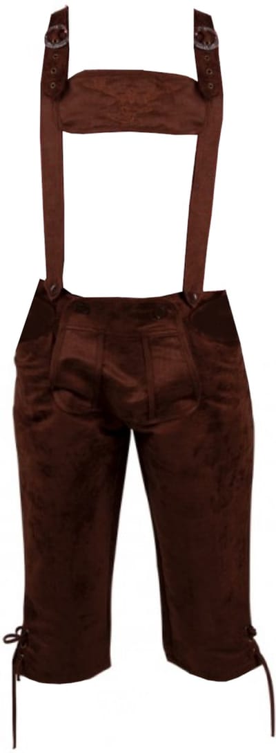 Oktoberfest - Lederhose - Rudi - Kort - Donkerbruin - Carnaval kostuum heren - 54/56