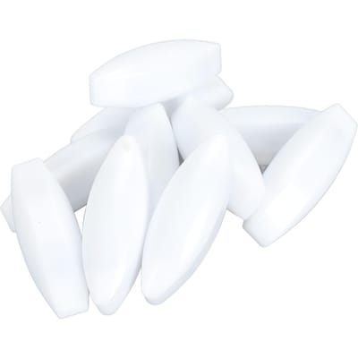 10 stuks Magnetische Roerstaaf Set 35x12mm Hittebestendig PTFE Magnetische Roerder Mixer Staaf white