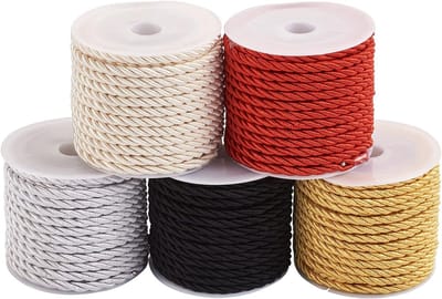 25 m 3 mm Gevlochten Polyester Koord voor Gordijnen, Cadeautassen, Touwhandgrepen en Decoratie