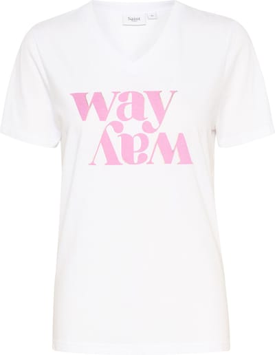 Saint Tropez ElkeSZ V-Neck T-Shirt Dames T-shirt - Maat S