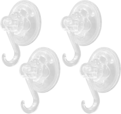 Duurzame doorzichtige zuignappen voor glas, spiegels en tegels - Set van 4, herbruikbaar en sterk
