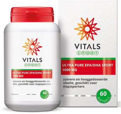 Vitals Ultra Pure EPA/DHA Sport - 60 softgels - omega 3. zuivere en hooggedoseerde visolie, geschikt voor (top)sporters, getest op doping.