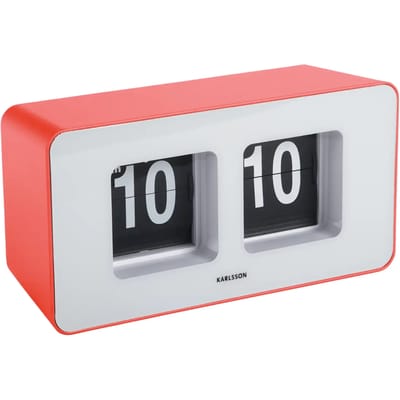 Karlsson Wandklok Funky Flip - Scarlet rood - 7x17.7x9.2cm - Wandklok Scandinavisch