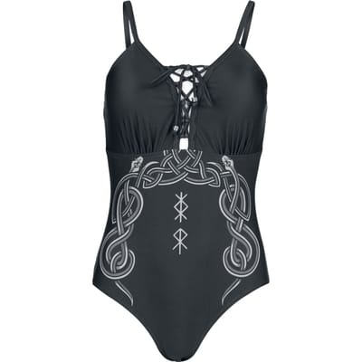 Black Premium by EMP Zwempak - Celtic Snake Badpak - S tot XXL - voor Vrouwen - zwart