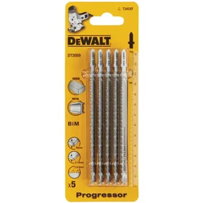 DeWalt DT2059 BiM Decoupeerzaagblad Progressor - 2.4-5mm tandafstand - Hout / Metaal (5st)