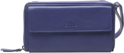 Esquire Leren Portemonnee Telefoontasje Peru Phone Wallet Bag Night Blue Blauw