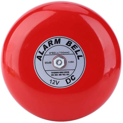 Allecto - Brandalarmbel - Elektrische alarmbel - Luide deurbel 95dB - Rood - Beveiliging alarmbel - Multifunctionele bel - Geschikt voor school en ...