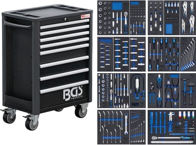 BGS Werkstattwagen Profi Exclusive 8 Schubladen met 259 gereedschappen 4114