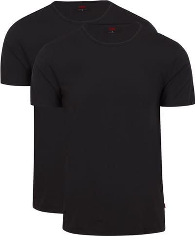 Levi's T-shirt Ronde Hals Zwart 2Pack - Maat L - Heren - Basic T-shirt