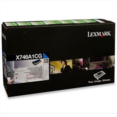 Lexmark X746A1CG toner cartridge cyaan (origineel)
